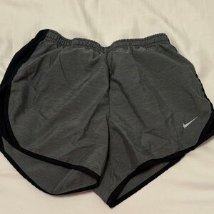 Nike Women's Charcoal and Black Athletic Shorts